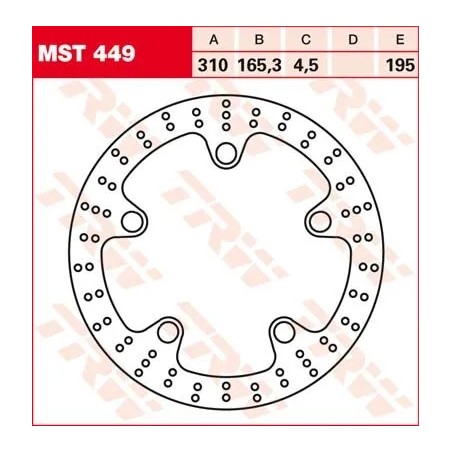 Disque de frein rond fixe supérieur à 300 mm