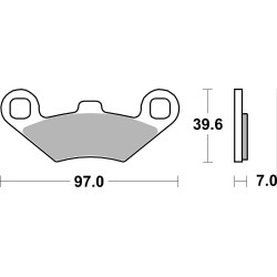 MS Scooter Maxi Sintered Brake Pads