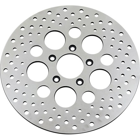 Polished Stainless Steel Drilled Brake Rotor