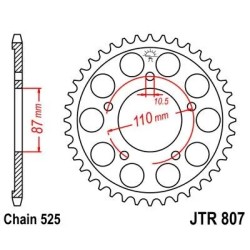 Rear Sprocket Induction Hardened Black Zinc Finish
