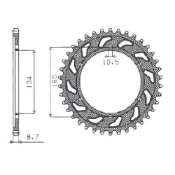 Works Triplestar Aluminum Rear Sprocket