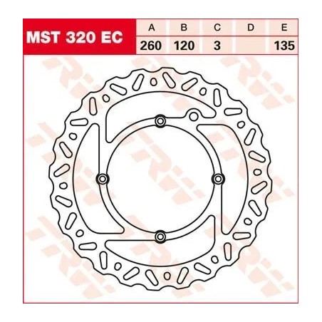 EC Cross Design Brake Rotor