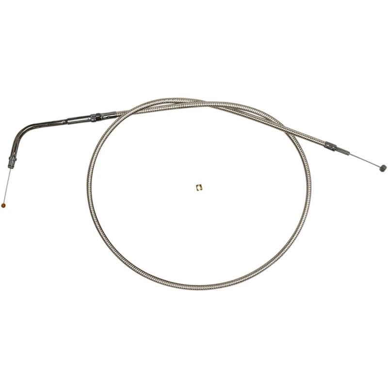 Polished Stainless Steel Braided Throttle Idle Cable