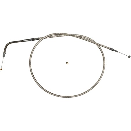 Polished Stainless Steel Braided Throttle Idle Cable