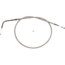 Polished Stainless Steel Braided Throttle Idle Cable