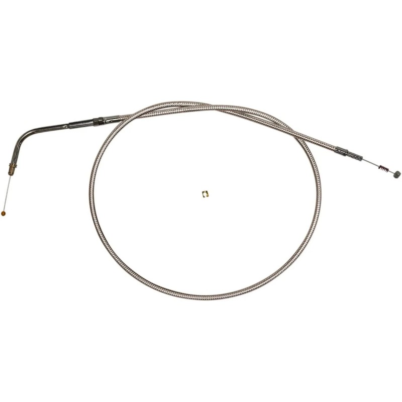 Polished Stainless Steel Braided Throttle Idle Cable