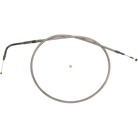 Polished Stainless Steel Braided Throttle Idle Cable