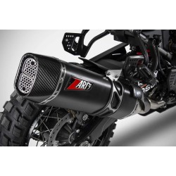 Slip-On Muffler E5 SS Black with Carbon End Cap for HD-PAN AMERICA