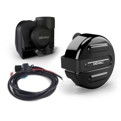 Klaxon pneumatique à deux tonalités avec cache SoundBomb pour V-Twin