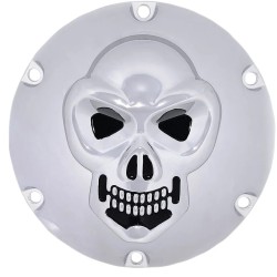 Chrome 3-D Skull Derby Cover