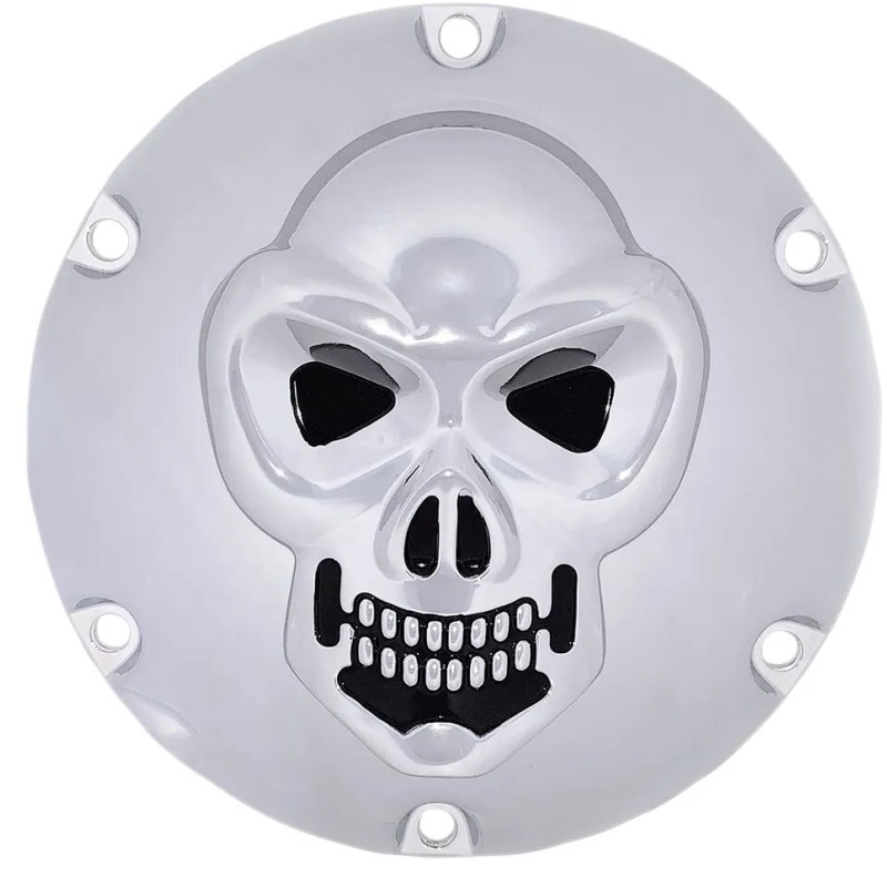 Chrome 3-D Skull Derby Cover