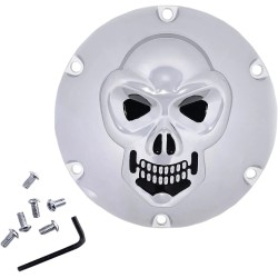 Chrome 3-D Skull Derby Cover