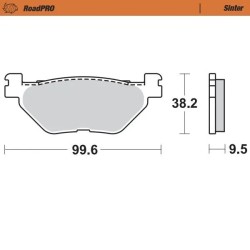 RoadPRO Sinder Brake Pad Rear