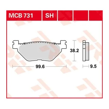 SH Series Sindered Rear Brake Pads