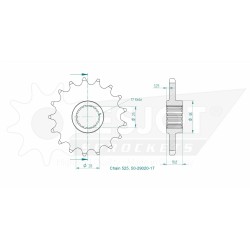 STANDARD SPROCKET FRONT 525
