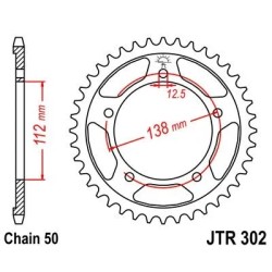 Rear Sprocket Induction Hardened Black Zinc Finish