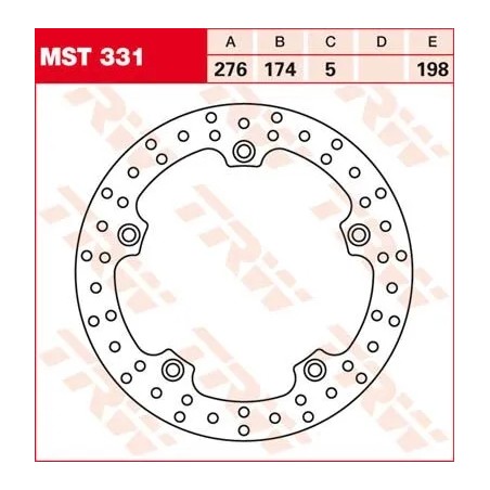 Round Fixed Brake Rotor 250-299mm