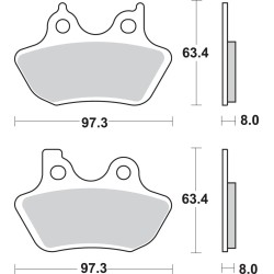 Sintered Metal Harley Buell Brake Pads