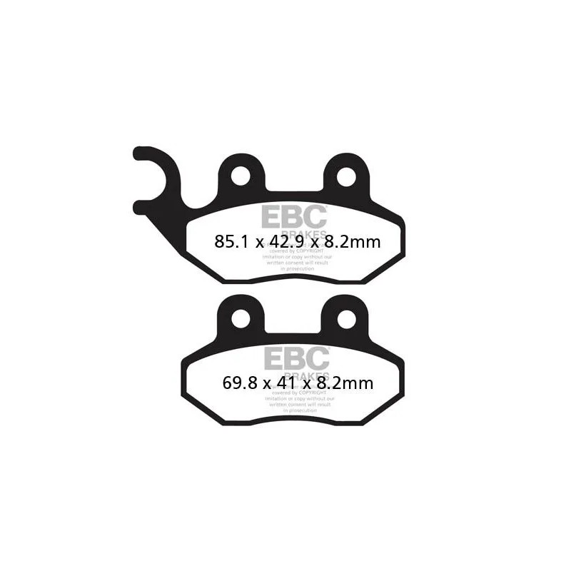 Plaquettes de frein pour scooter en carbone série SFAC