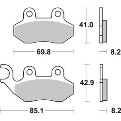 CT Scooter Carbon Tech Organic Brake Pads
