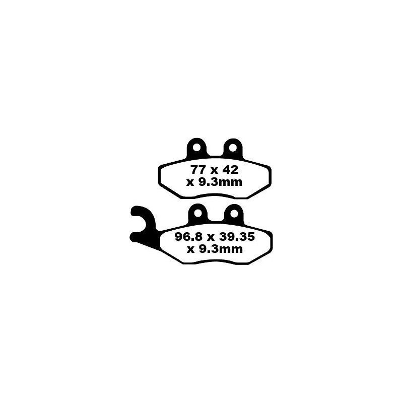 Plaquettes de frein organiques pour scooter série SFA