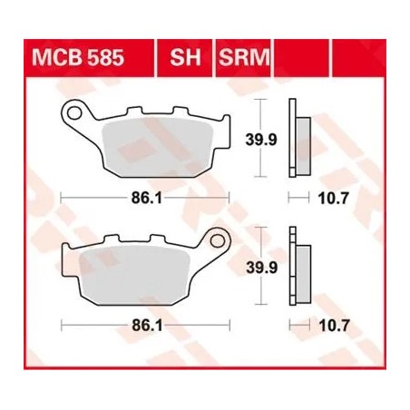 SH Series Sindered Rear Brake Pads