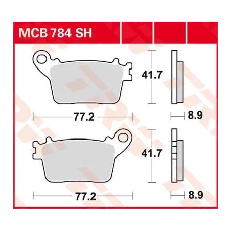 SH Series Sindered Rear Brake Pads