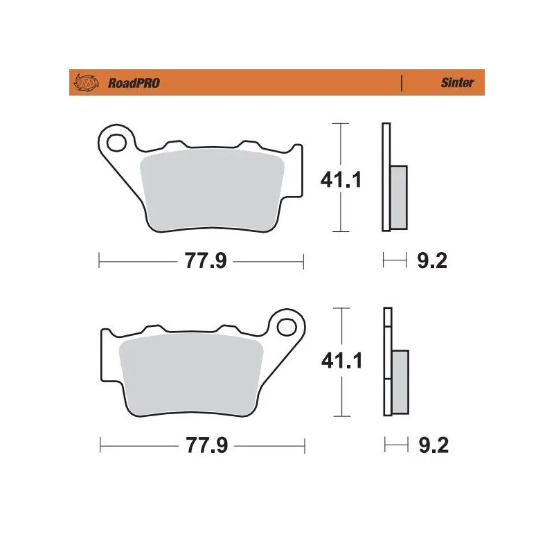 RoadPRO Sinder Brake Pad Rear