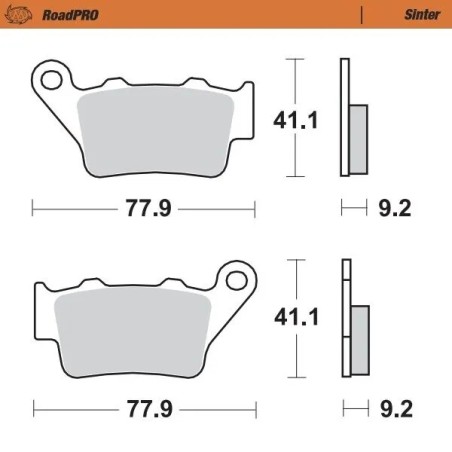 RoadPRO Sinder Brake Pad Rear