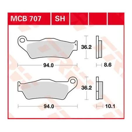 SH Series Sindered Rear Brake Pads
