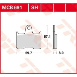 SH Series Sindered Rear Brake Pads