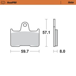 RoadPRO Sinder Brake Pad Rear