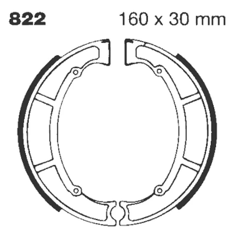 G  Grooved Brake Shoe
