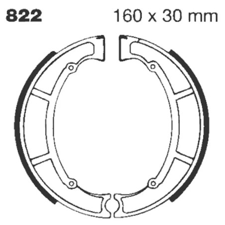 G  Grooved Brake Shoe