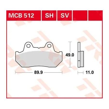 SH Series Sindered Rear Brake Pads