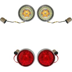 Kit Complet de Conversion Clignotants Avant & Arrière avec Lentilles Bullet Bezel