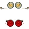 Complete Front   Rear Turn Signal Conversion Kit with Bullet Bezel Lenses