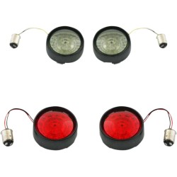Complete Front   Rear Turn Signal Conversion Kit with Bullet Bezel Lenses