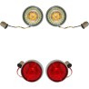 Complete Front   Rear Turn Signal Conversion Kit with Bullet Bezel Lenses