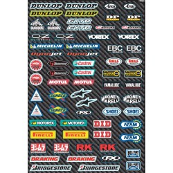 Feuille d'autocollants sponsors/logos