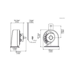 Mini Electromagnetic Low Tone Horn