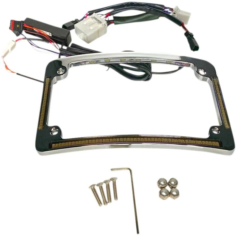 LED Radius License Plate Frame