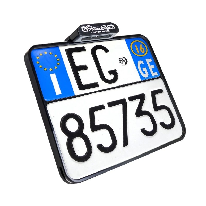 Plaque d'immatriculation avec feu arrière