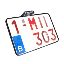 Plaque d'immatriculation avec feu arrière