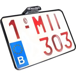 Plaque d'immatriculation avec feu arrière