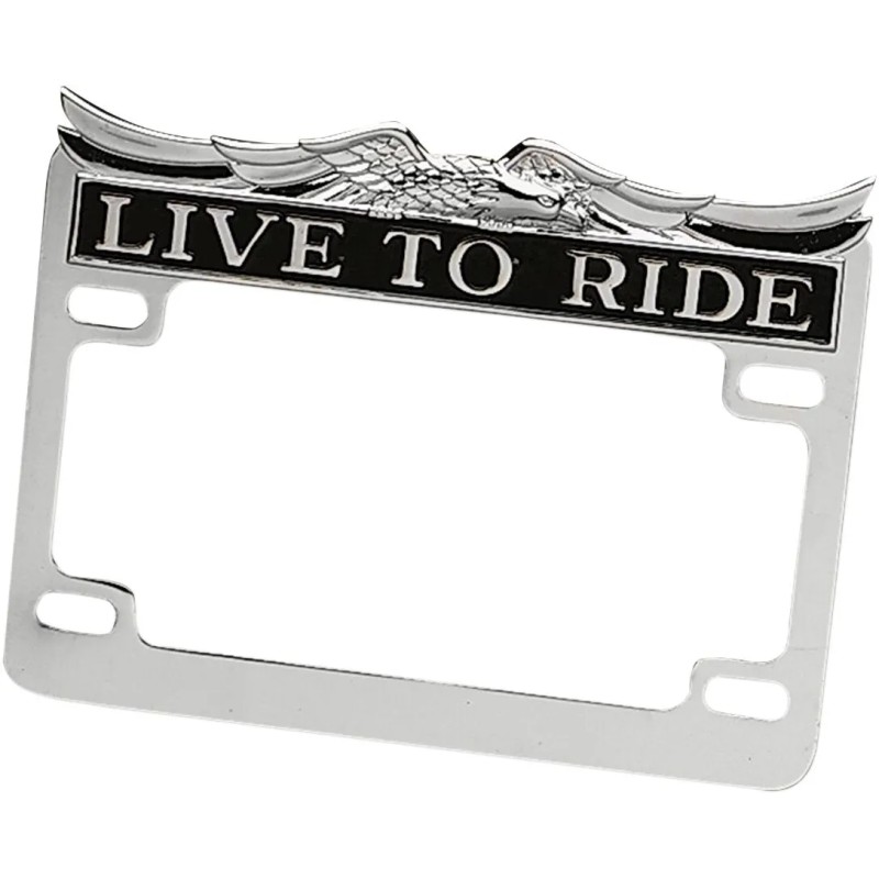 Cadre pour plaque d'immatriculation « LIVE TO RIDE »