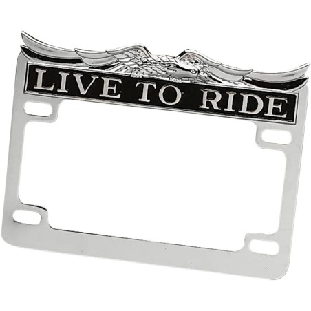 Cadre pour plaque d'immatriculation « LIVE TO RIDE »