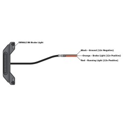 Assemblage feu stop à LED/support pour plaque d'immatriculation B6