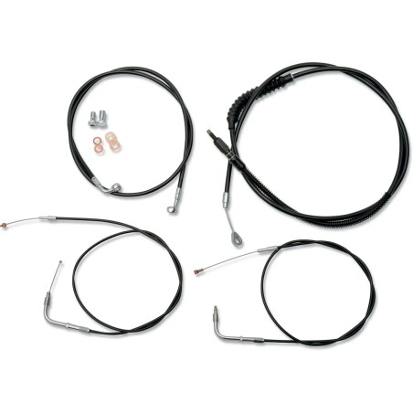Standard Black Vinyl Handlebar Cable Brake Line Kit