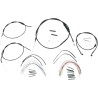 Complete Black Vinyl Handlebar Cable Line Kit for Ape Hangers